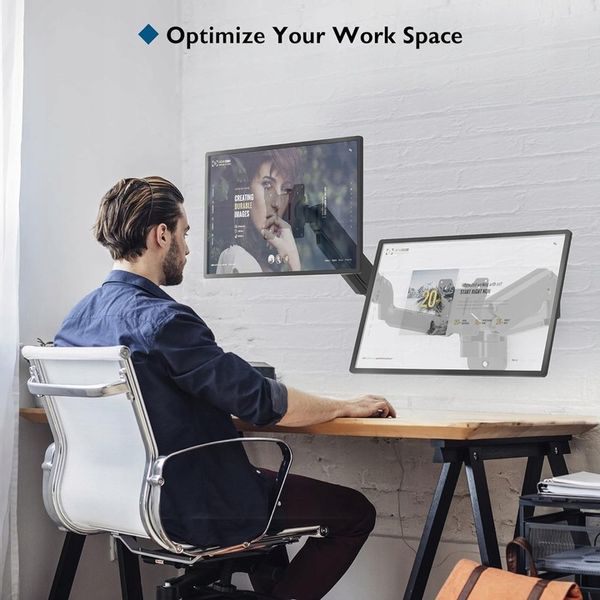 BONTEC GWM02 UCHWYT NA DWA 2 MONITORY 13-27" ŚCIENNY DO 8 KG zdjęcie 7