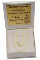 Złoty Łańcuszek Damski Pełny Diamentowany pr 585 Grawer Gratis
