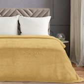 Ekskluzywny koc CLARA 160X220 Pierre Cardin musztardowy