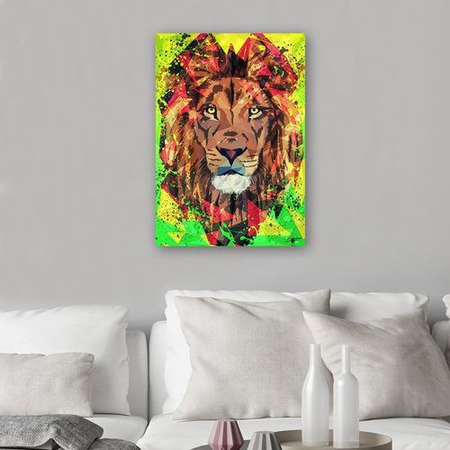 Obraz na płótnie - Canvas, Malowany lew 70x100 na Arena.pl
