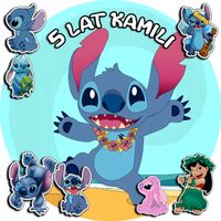 OPŁATEK NA TORT 20CM - STICH STICZ BAJKA SŁODKI + IMIĘ + ! 15CM 18CM