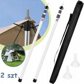 SŁUPKI DO PLANDEKI TELESKOPOWY ZESTAW 2 SZTUKI, REGULOWANY, 90 CM-230 CM