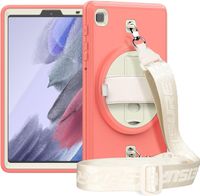 Etui do Samsung Galaxy Tab A7 Lite z Paskiem na Ramię Różowe