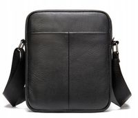 Pionowa męska torba listonoszka czarna