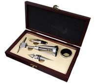 Zestaw do Wina 4w1 Otwieracz do Wina + Zatyczka + Pierścień + Nalewak