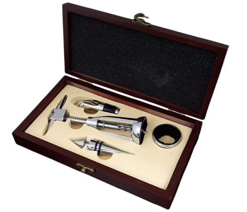 Zestaw do Wina 4w1 Otwieracz do Wina + Zatyczka + Pierścień + Nalewak na Arena.pl