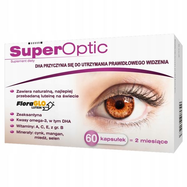 Suplement diety Superoptic LUTEINA PRAWIDŁOWE WIDZENIE kapsułki 60szt zdjęcie 2