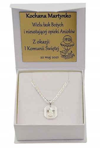 Łańcuszek Srebrny Gucci 2,60 mm z Medalikiem pr 925 Grawer Gratis na Arena.pl