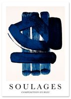 Plakat abstrakcja soulages 70x100 cm