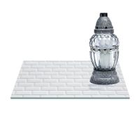 SZKLANA PODSTAWKA POD ZNICZE 40x30 Mur biel 243b