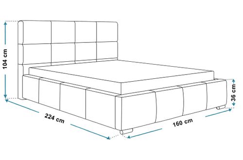 Łóżko tapicerowane LUX 7 140x200 ze  Stelażem i pojemnikiem na Arena.pl