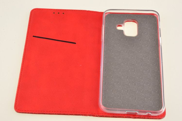 Etui Smart Brokat do SAMSUNG GALAXY A6 2018 A600 czerwony zdjęcie 4