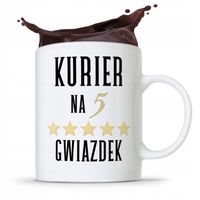 Kubek Prezent Dla Kuriera Na Pięć Gwiazdek Prezent Z Nadrukiem Ze Zdjęciem