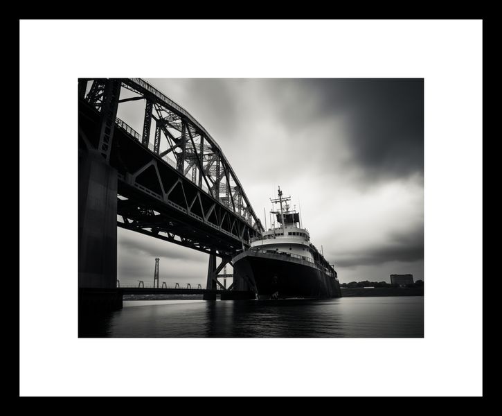 Plakat 20x15cm Statek przy Moście zdjęcie 3