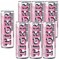 Tiger zero poziomka napój energetyzujący 250ml x 6 sztuk