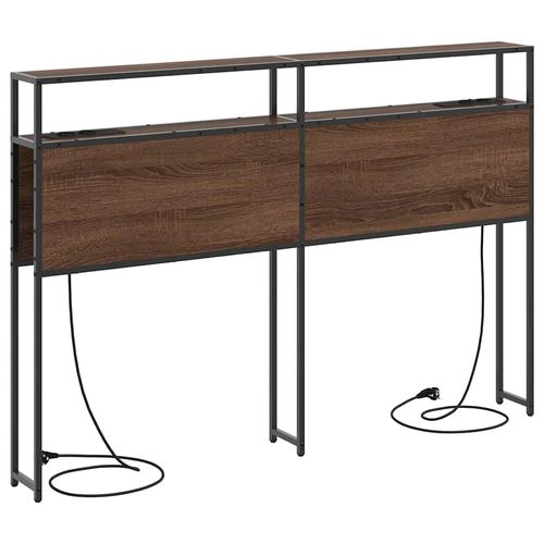 Zagłówek do przechowywania z półką Brązowy dąb 135 cm na Arena.pl