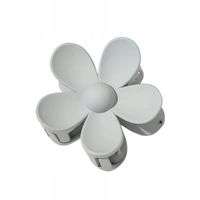 Piękna spinka klamra akrylowa kwiatek matowy 7cm jasny szary