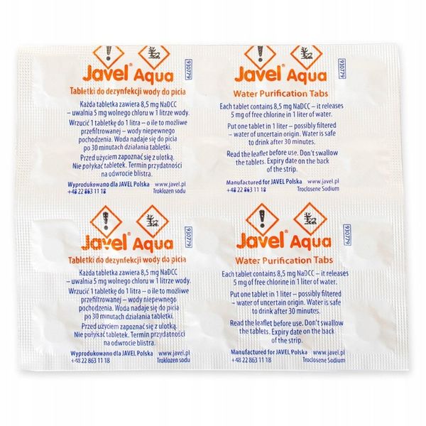 TABLETKI DO UZDATNIANIA WODY JAVEL AQUA 60L tabl zdjęcie 5