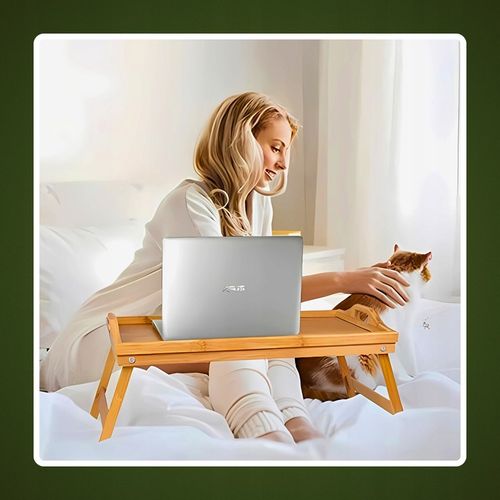 STOLIK ŚNIADANIOWY POD LAPTOPA DO ŁÓŻKA DREWNIANY SKŁADANY NA PREZENT TACA na Arena.pl