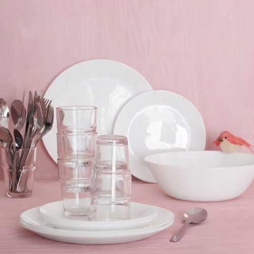 SERWIS OBIADOWY IKEA OFTAST 48 SZT TALERZE 12 OSÓB TALERZYKI MISKI MISECZKI na Arena.pl