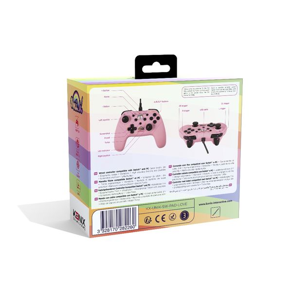 Gamepad Kontroler Konix Unik Be Love Controller do Nintendo Switch / PC zdjęcie 13