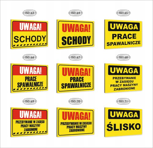 Tabliczka znak informacyjny dibond 30x20 UWAGA MIEJSCE PRACY na Arena.pl