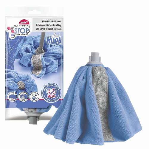 Końcówka Mop Rubi Silver z mikrofibry Bacteria Stop z paskiem szorującym na Arena.pl