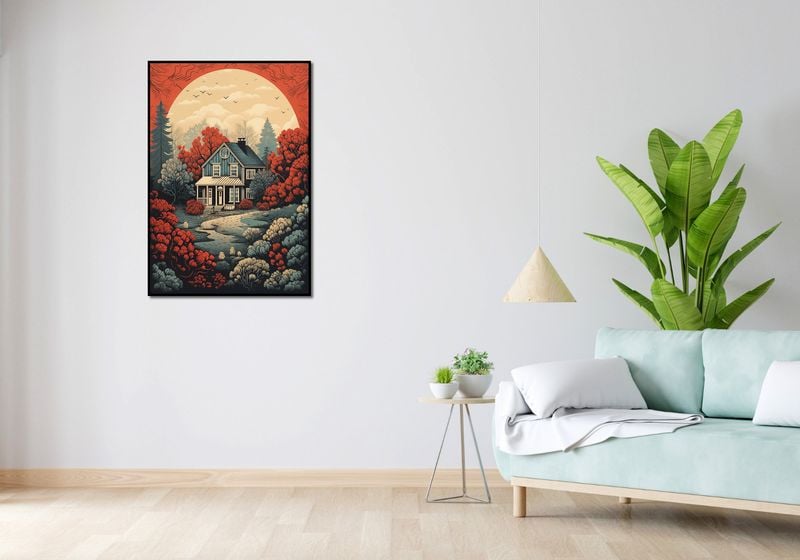 Plakat 68x98cm Idylla Rustykalna zdjęcie 4