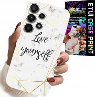 ETUI DO SAMSUNG GALAXY A32 5G - BIAŁY MARMUREK W ZŁOTE RAMKI LOVE YOU
