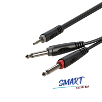 Kabel audio Jack 3.5 stereo / 2 x Jack 6.3 mono 3m Roxtone SAYC130L3