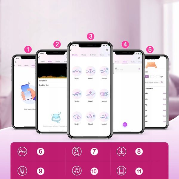 Wibrator sterowany aplikacją wibrujące jajko APP zdjęcie 14