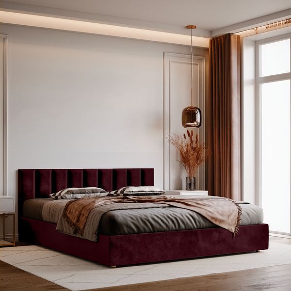 Panel Tapicerowany Ścienny Bordowy 70cm x 15cm zdjęcie 4