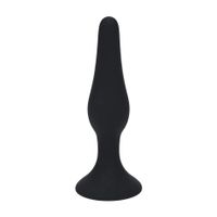 Slim Silicone Anal Plug - S - Black