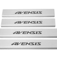 Listwa progowa TOYOTA AVENSIS MK3 T27 Stal nierdzewna 304 mat z czarnymi li