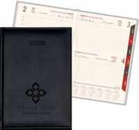 KALENDARZ książkowy dzienny A5 2026 z grawerem LOGO NAPISEM FIRMOWY