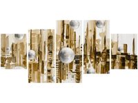 70CM 150CM OBRAZ 5 ELEM MIASTO ZE SNU SEPII ŚCIENNY