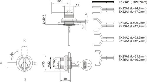 zamek kasetowy nikolwany-chrom zk-21 - mp zm zk-21 na Arena.pl