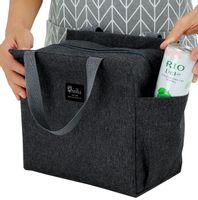 Torba termiczna izolacyjn piknik obiad Lunch plażę  T35_1_Czarna