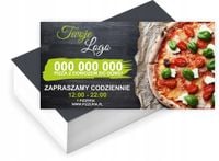 Wizytówki firmowe GOTOWY PROJEKT GRATIS 1000 sztuk PIZZA Z DOWOZEM PIZZERIA