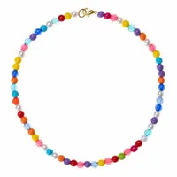 NASZYJNIK KOLOROWE KORALIKI PEREŁKI perły SŁODKI UROCZY DZIEWCZĘCY DAMSKI