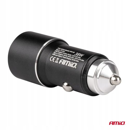 Ładowarka samochodowa 38W USB USB-C TYP-C AMiO na Arena.pl
