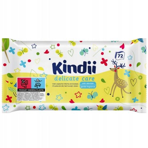 10x Chusteczki Nawilżane Kindii Delicate Care dla Niemowląt 72 szt. na Arena.pl