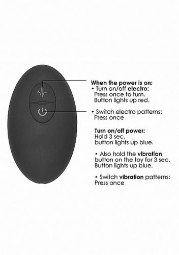 Remote Controlled E-Stim & Vibrating G/P-Spot Vibrator - Black na Arena.pl