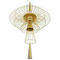 Dekoracyjna lampa wisząca Susso ST-8713P-L Step druciana złota