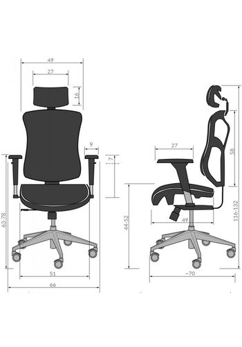 Fotel biurowy, ergonomiczny  Diablo Chair V-BASIC - czarny na Arena.pl