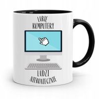 Kubek Czarny Informatyka Programisty Komputery Z Nadrukiem Ze Zdjęciem