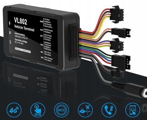 Lokalizator GPS LBS 4G Odcięcie Zapłonu Paliwa IP65 z Serwisem Tracksolid na Arena.pl