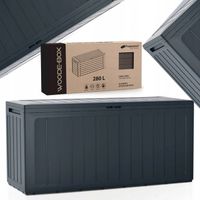 SKRZYNIA OGRODOWA 280L WODOODPORNA NA TARAS BALKON SKRZYNKA NA NARZĘDZIA