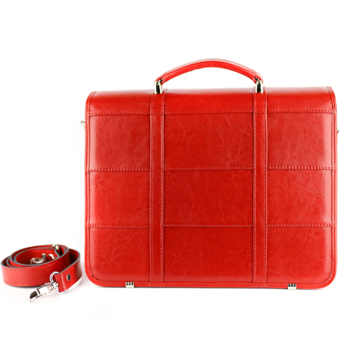 513 Teczka damska 2-komorowa - czerwony KEMER na Arena.pl