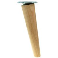 Noga drewniana z do mebli SKOŚNA SUZA WY01725 Kolor pokrycia - Buk, Długość / Wysokość - 25 cm, Materiał - Drewno